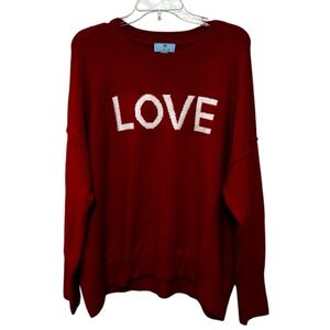CECE Red "LOVE" Sweater Size L